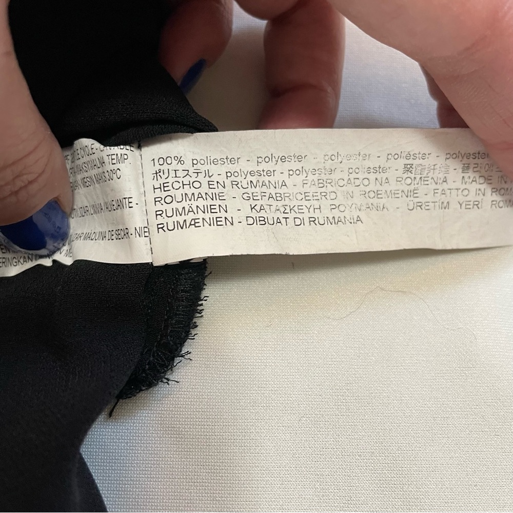 Zara Basic Collection Sleeveless Back Tie Black T… - image 8